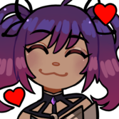 Starry surrounded by hearts with a big smile on their face.